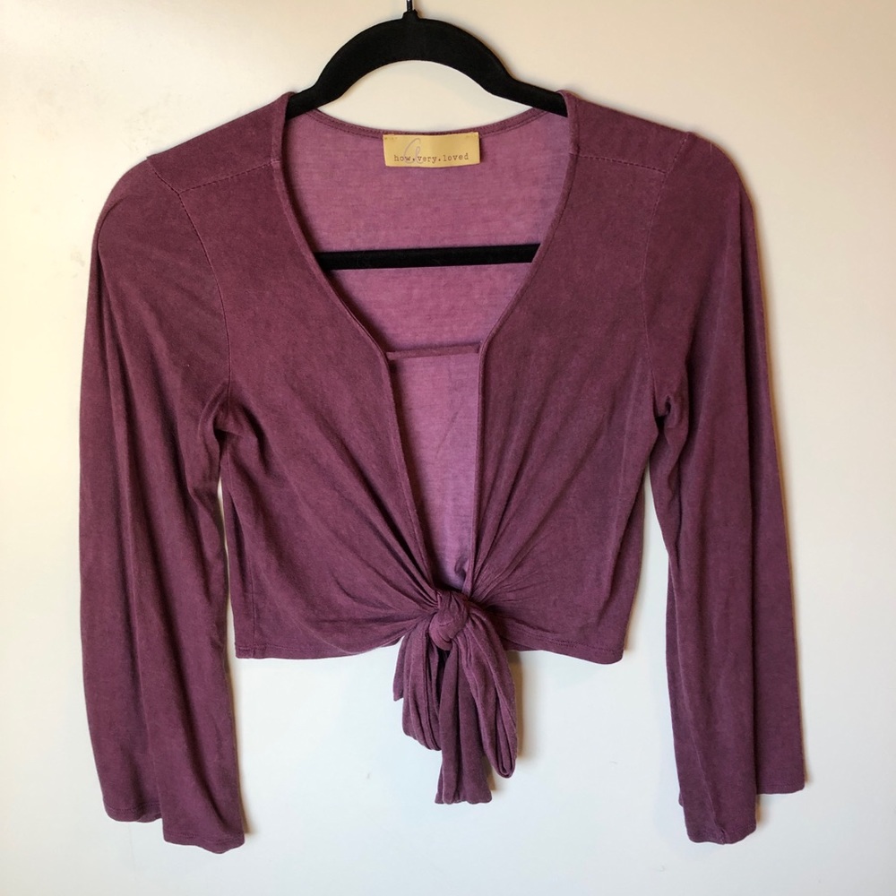 How Very Loved Tie Front Crop Top